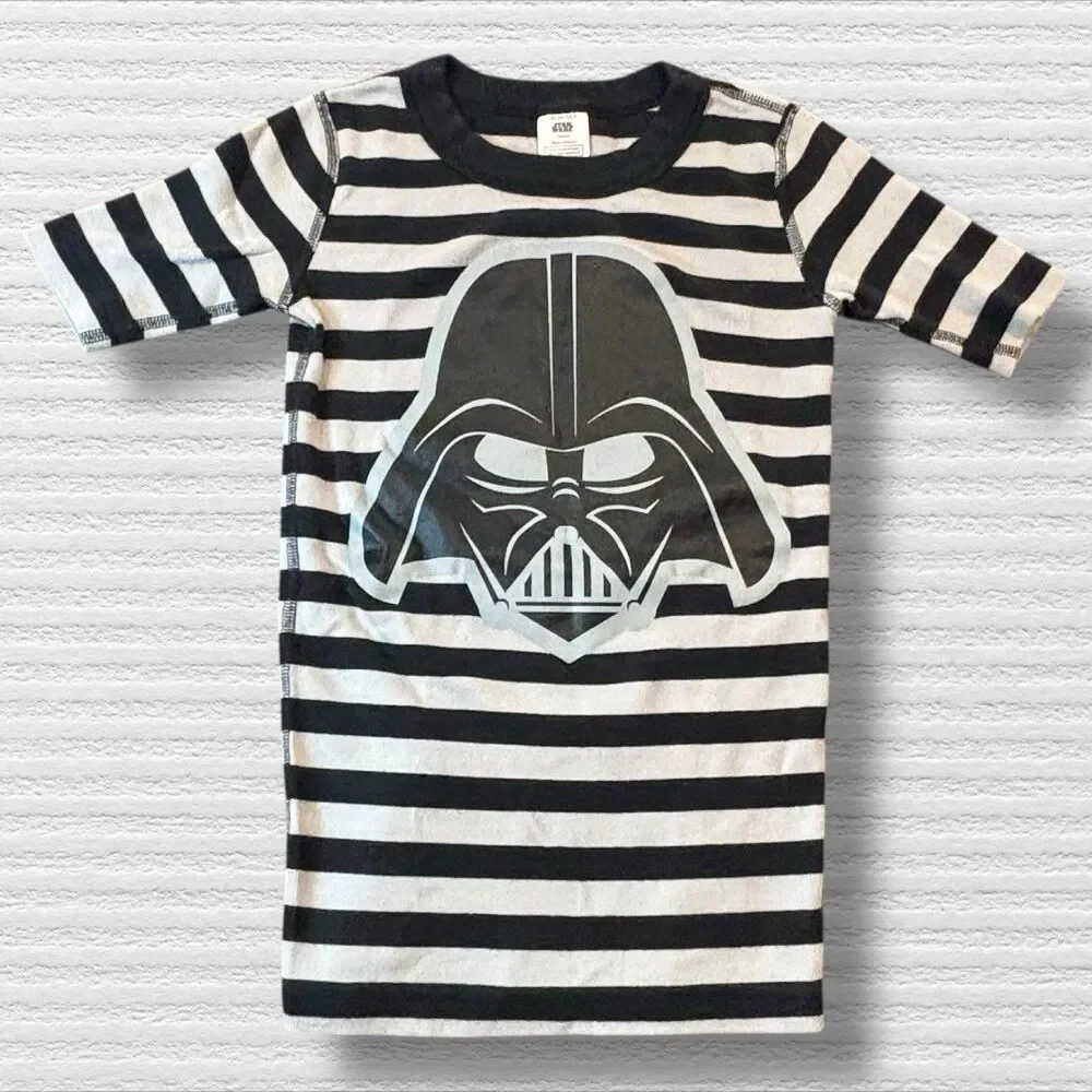 Hanna Andersson Star Wars Pajama Top 8 Darth Vader Striped Organic Cotton